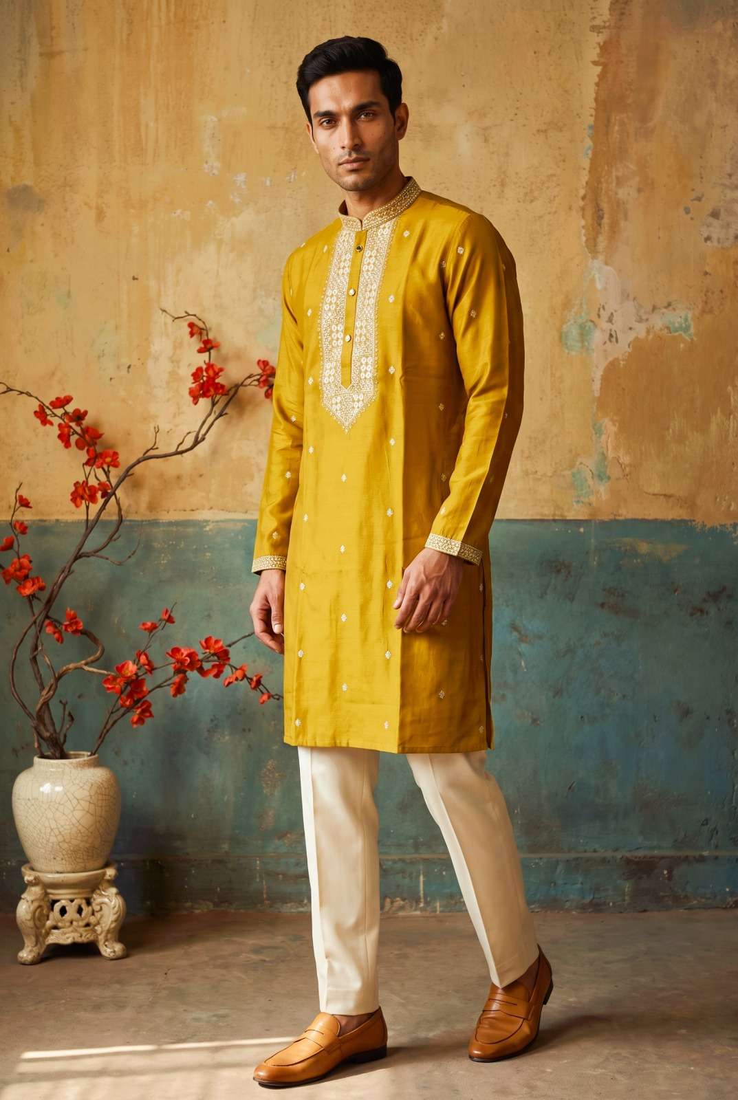 Outluk Wedding Vol-57 Silk Ready To Wear Men Kurta