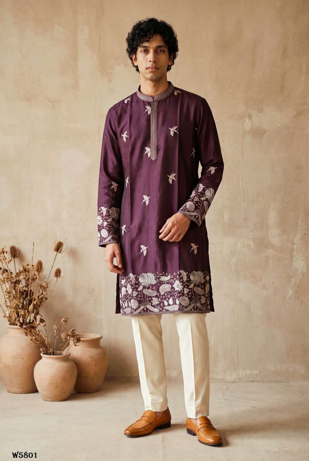 OUTLUK WEDDING VOL-58 Silk Embroidered Mens Kurta