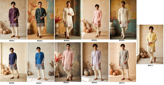 OUTLUK WEDDING VOL-58 Silk Embroidered Mens Kurta