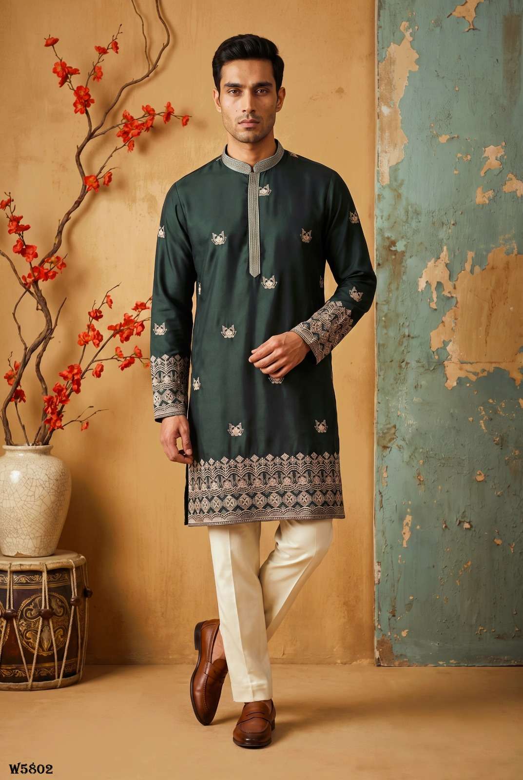 OUTLUK WEDDING VOL-58 Silk Embroidered Mens Kurta