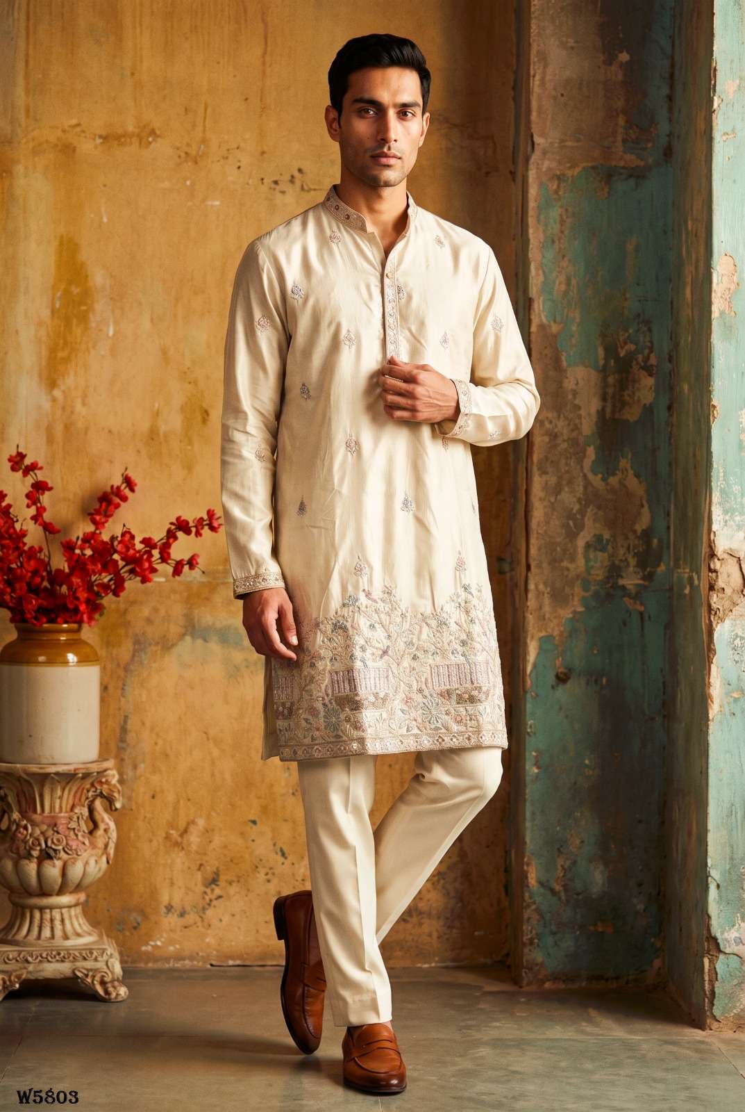 OUTLUK WEDDING VOL-58 Silk Embroidered Mens Kurta