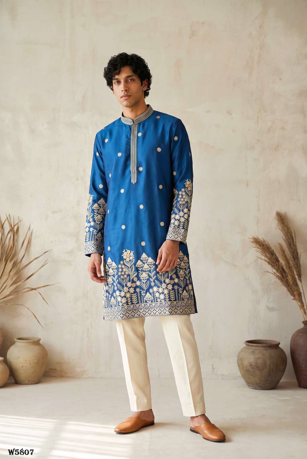 OUTLUK WEDDING VOL-58 Silk Embroidered Mens Kurta