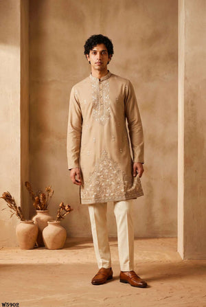 Outluk Wedding Vol-59 Silk Embroidered Stitched Mens Kurta