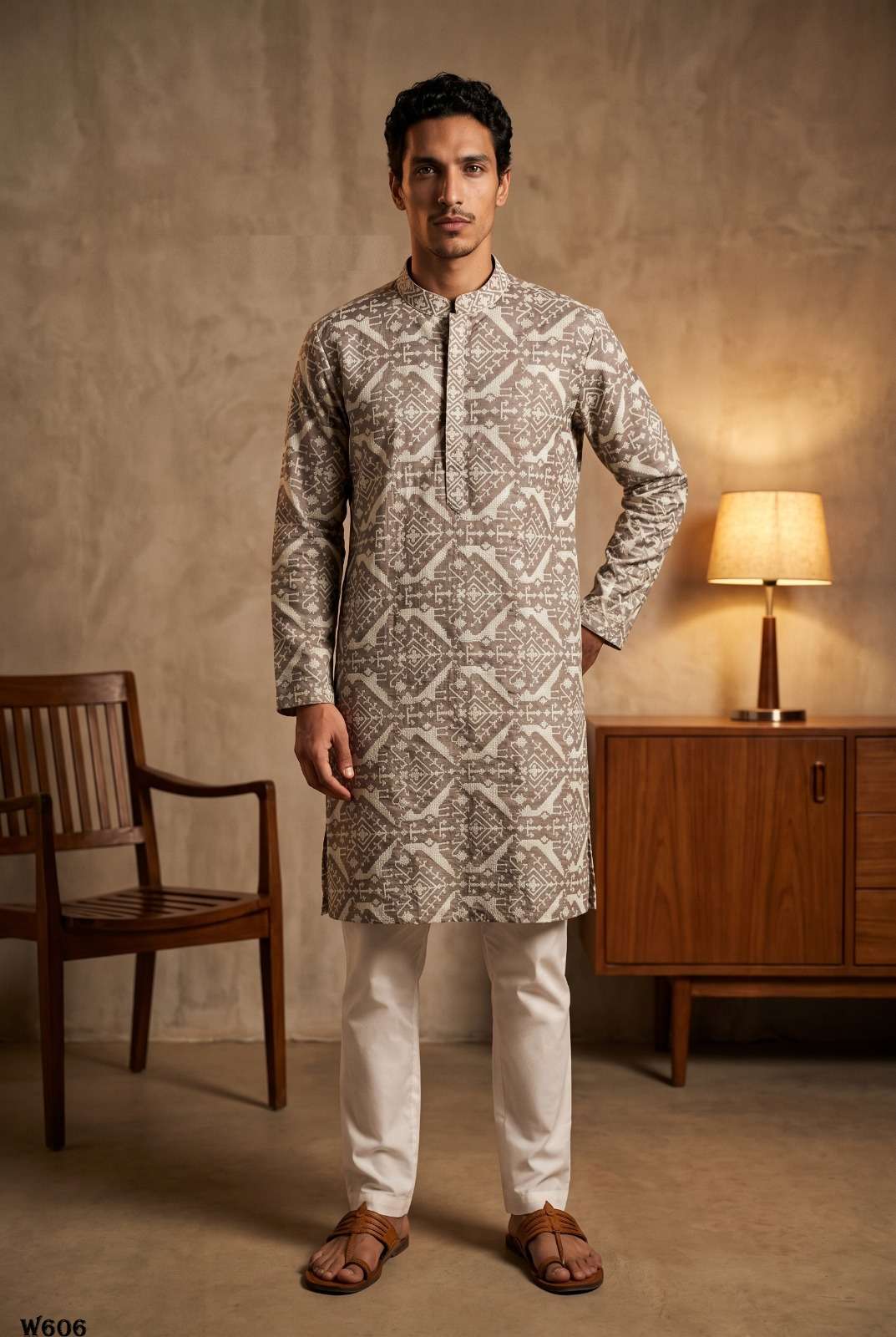 Outluk Wedding Vol-60 Linen Embroidered Stitched Mens Kurta