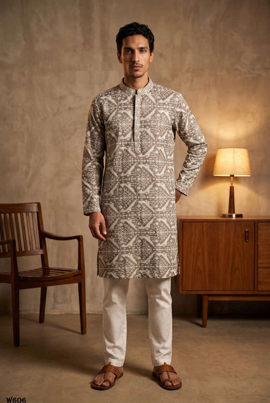 Outluk Wedding Vol-60 Linen Embroidered Stitched Mens Kurta