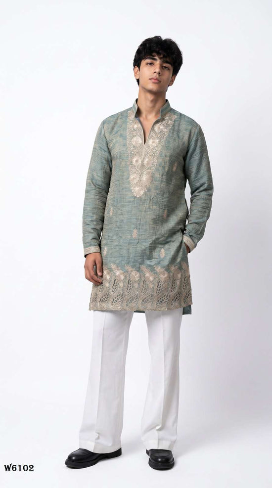 Outluk Wedding Vol-61 Salsa Silk Embroidered Stitched Kurta Pajama
