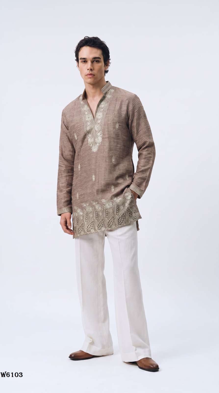 Outluk Wedding Vol-61 Salsa Silk Embroidered Stitched Kurta Pajama
