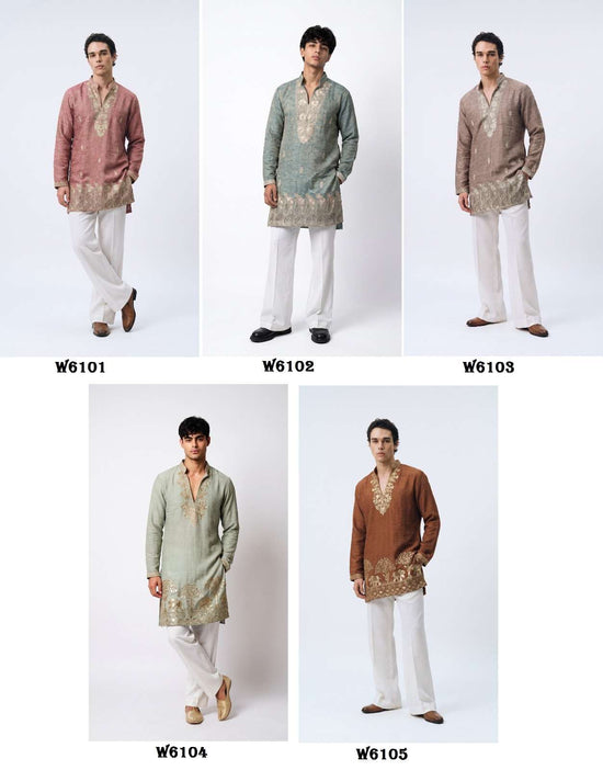 Outluk Wedding Vol-61 Salsa Silk Embroidered Stitched Kurta Pajama
