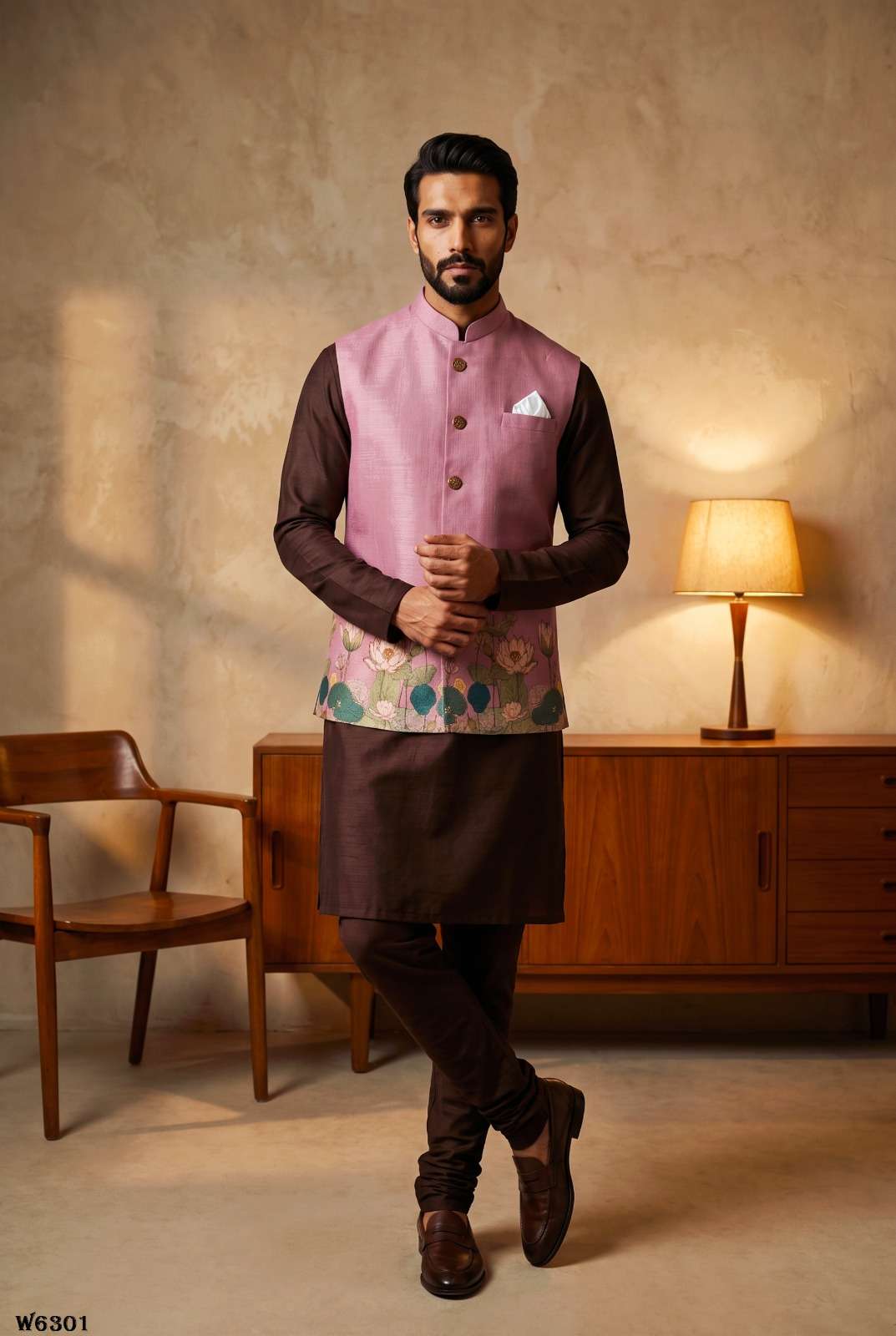 Outluk Wedding Vol-63 Linen Embroidered Stitched Men Blazer