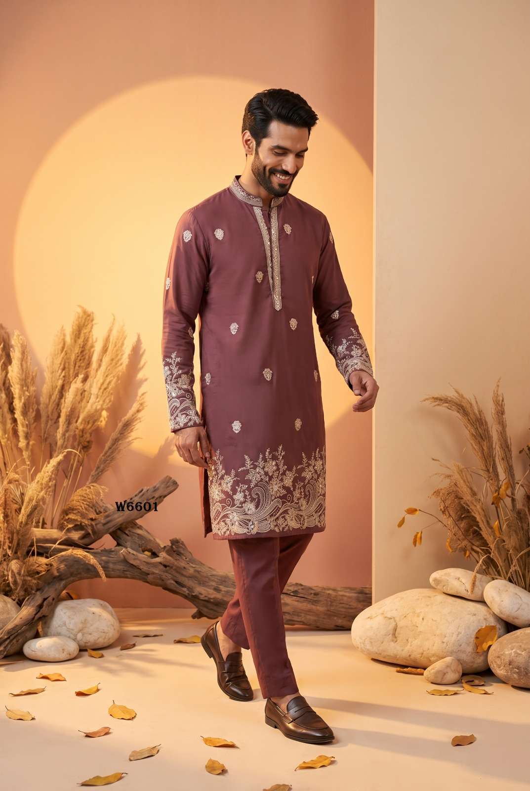 Outluk Wedding Vol-66 Lachaka Embroidered Mens Kurta Pajama