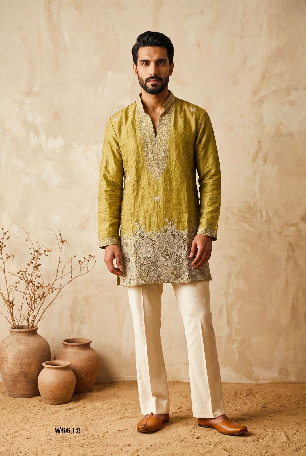 Outluk Wedding Vol-66 Lachaka Embroidered Mens Kurta Pajama