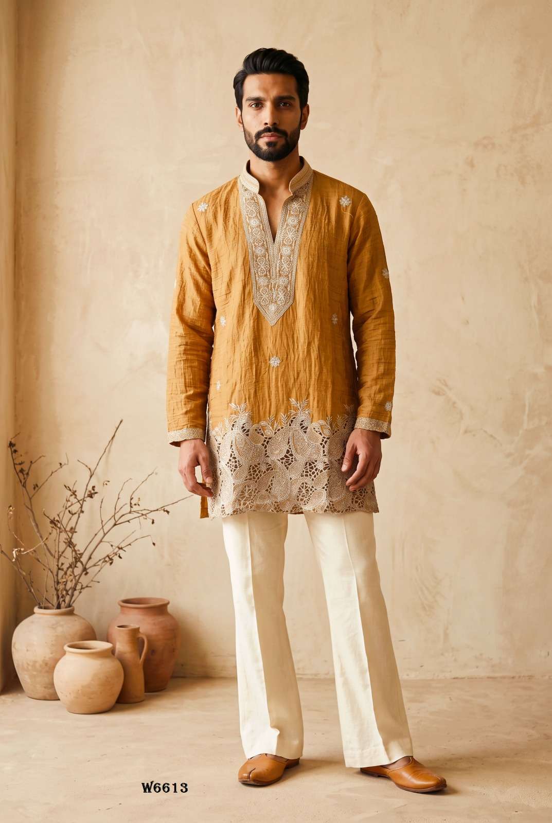 Outluk Wedding Vol-66 Lachaka Embroidered Mens Kurta Pajama