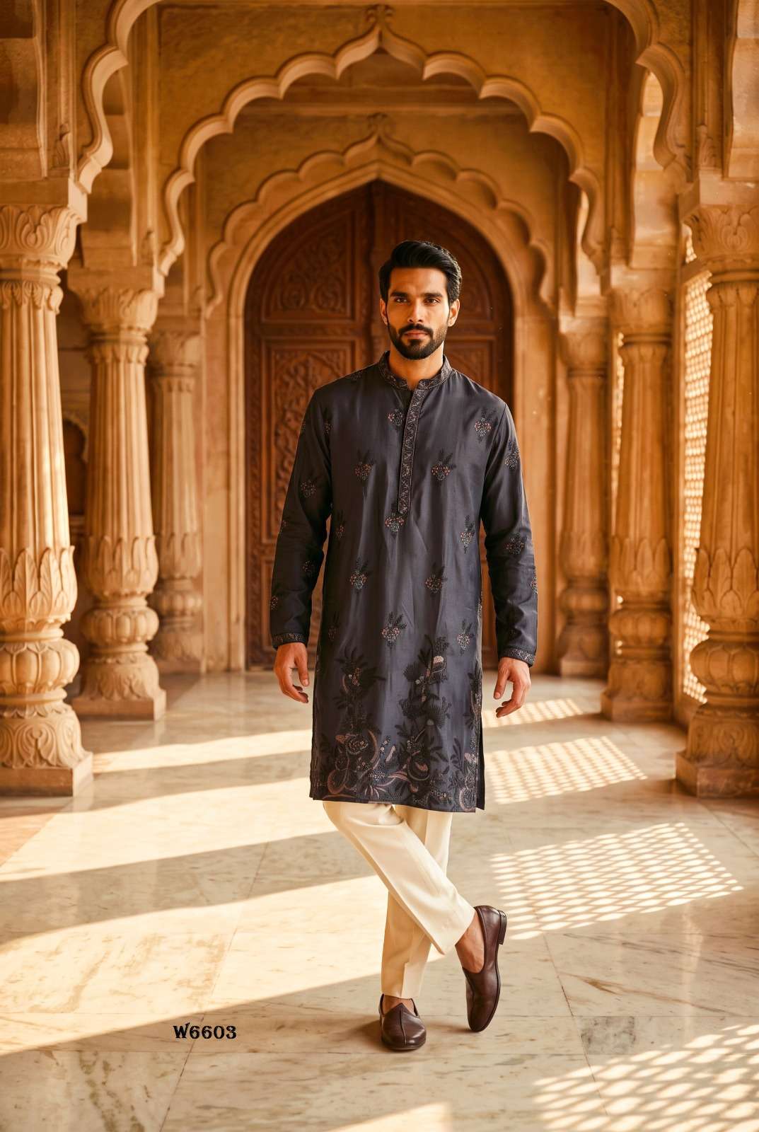 Outluk Wedding Vol-66 Lachaka Embroidered Mens Kurta Pajama
