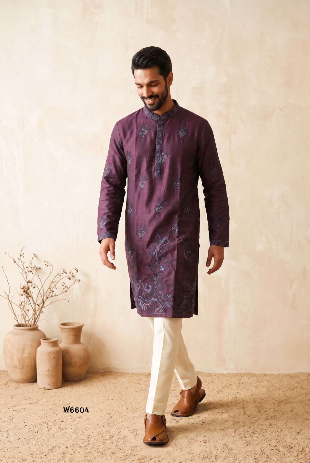 Outluk Wedding Vol-66 Lachaka Embroidered Mens Kurta Pajama
