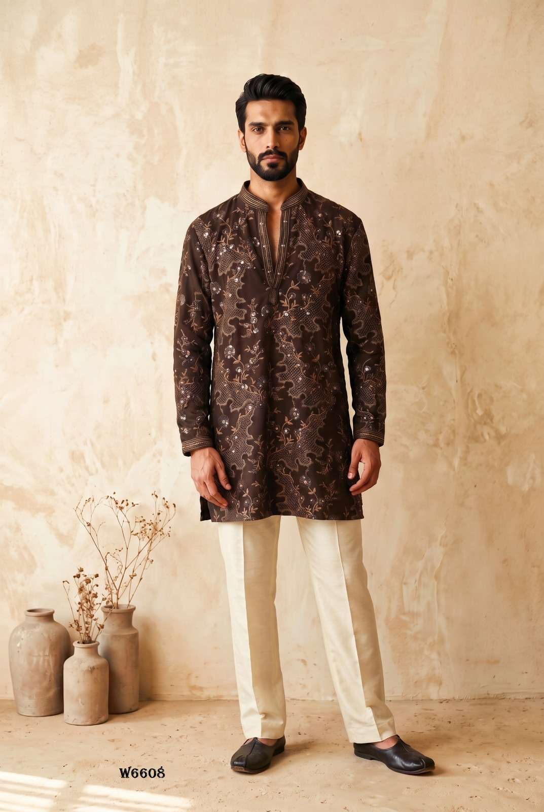 Outluk Wedding Vol-66 Lachaka Embroidered Mens Kurta Pajama