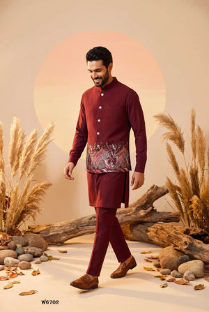 Outluk Wedding Vol-67 Silk Embroidered Party Wear Mens Kurta Pajama