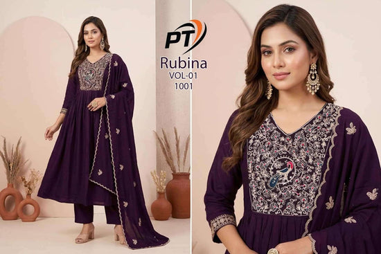 Padmavati Rubina Vol 1 Mal Chanderi Kurti Pant Dupatta Set - Amrah Wholesale