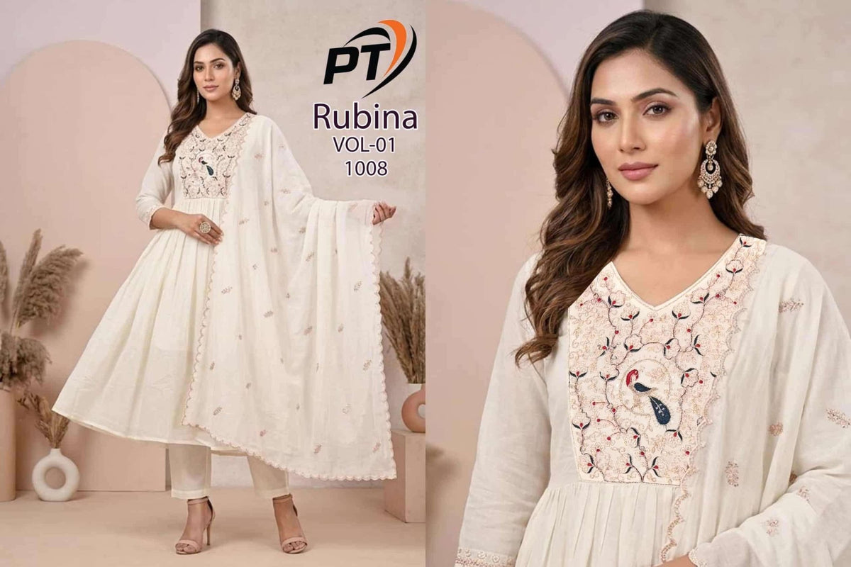 Padmavati Rubina Vol 1 Mal Chanderi Kurti Pant Dupatta Set - Amrah Wholesale