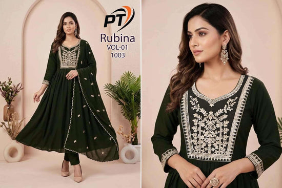 Padmavati Rubina Vol 1 Mal Chanderi Kurti Pant Dupatta Set - Amrah Wholesale