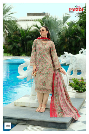 PAKIZA GULBAHAAR VOL-35 Pure Lawn Chikankari Embroidered Dress Material