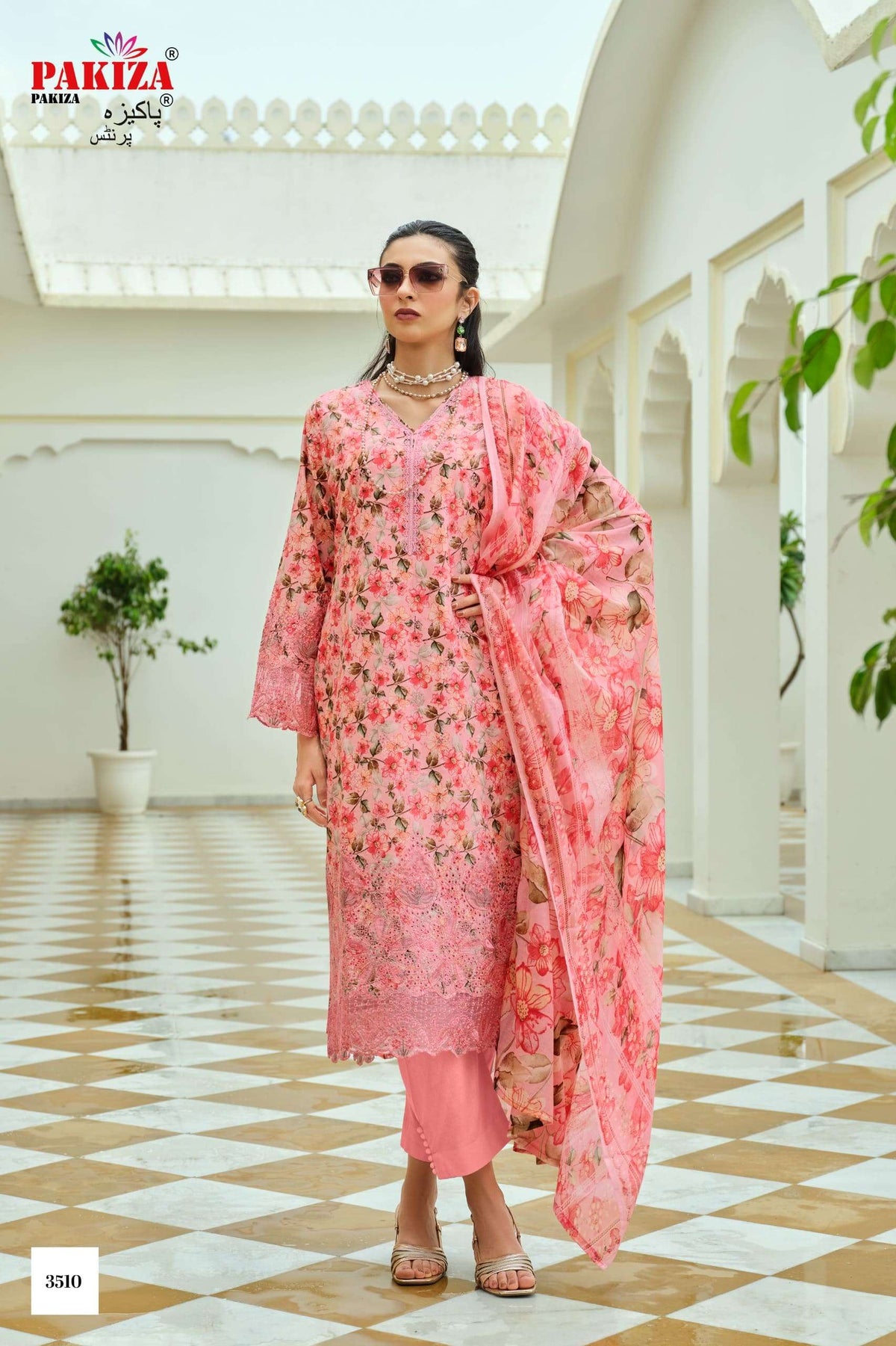 PAKIZA GULBAHAAR VOL-35 Pure Lawn Chikankari Embroidered Dress Material
