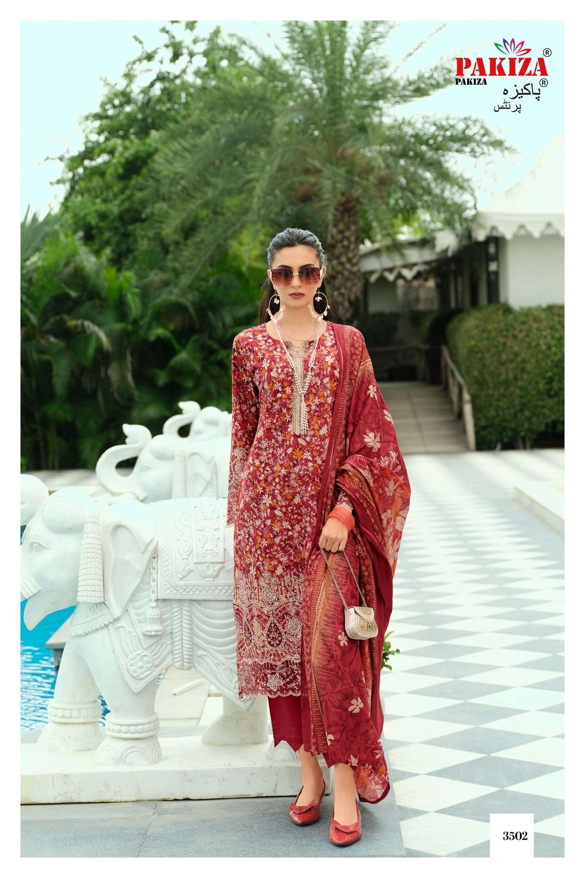 PAKIZA GULBAHAAR VOL-35 Pure Lawn Chikankari Embroidered Dress Material