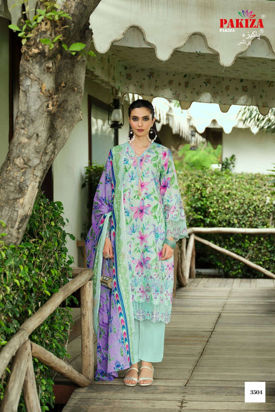 PAKIZA GULBAHAAR VOL-35 Pure Lawn Chikankari Embroidered Dress Material