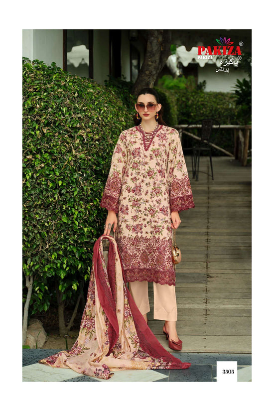 PAKIZA GULBAHAAR VOL-35 Pure Lawn Chikankari Embroidered Dress Material