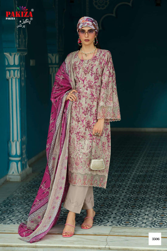 PAKIZA GULBAHAAR VOL-35 Pure Lawn Chikankari Embroidered Dress Material