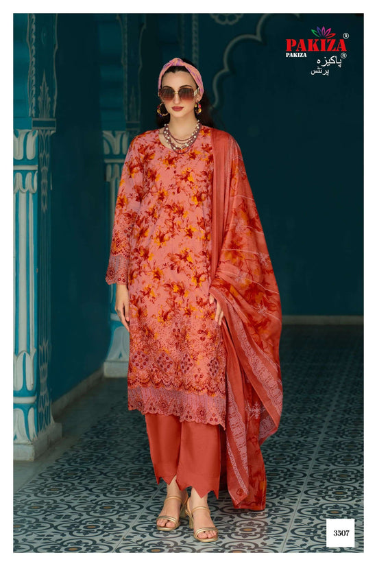PAKIZA GULBAHAAR VOL-35 Pure Lawn Chikankari Embroidered Dress Material