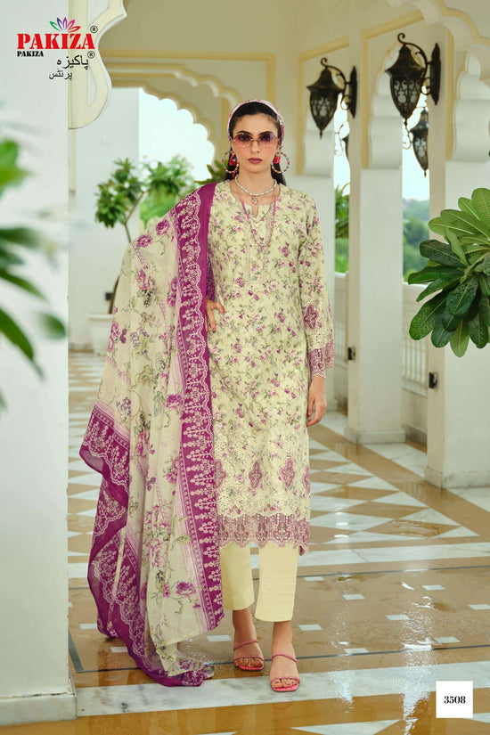 PAKIZA GULBAHAAR VOL-35 Pure Lawn Chikankari Embroidered Dress Material