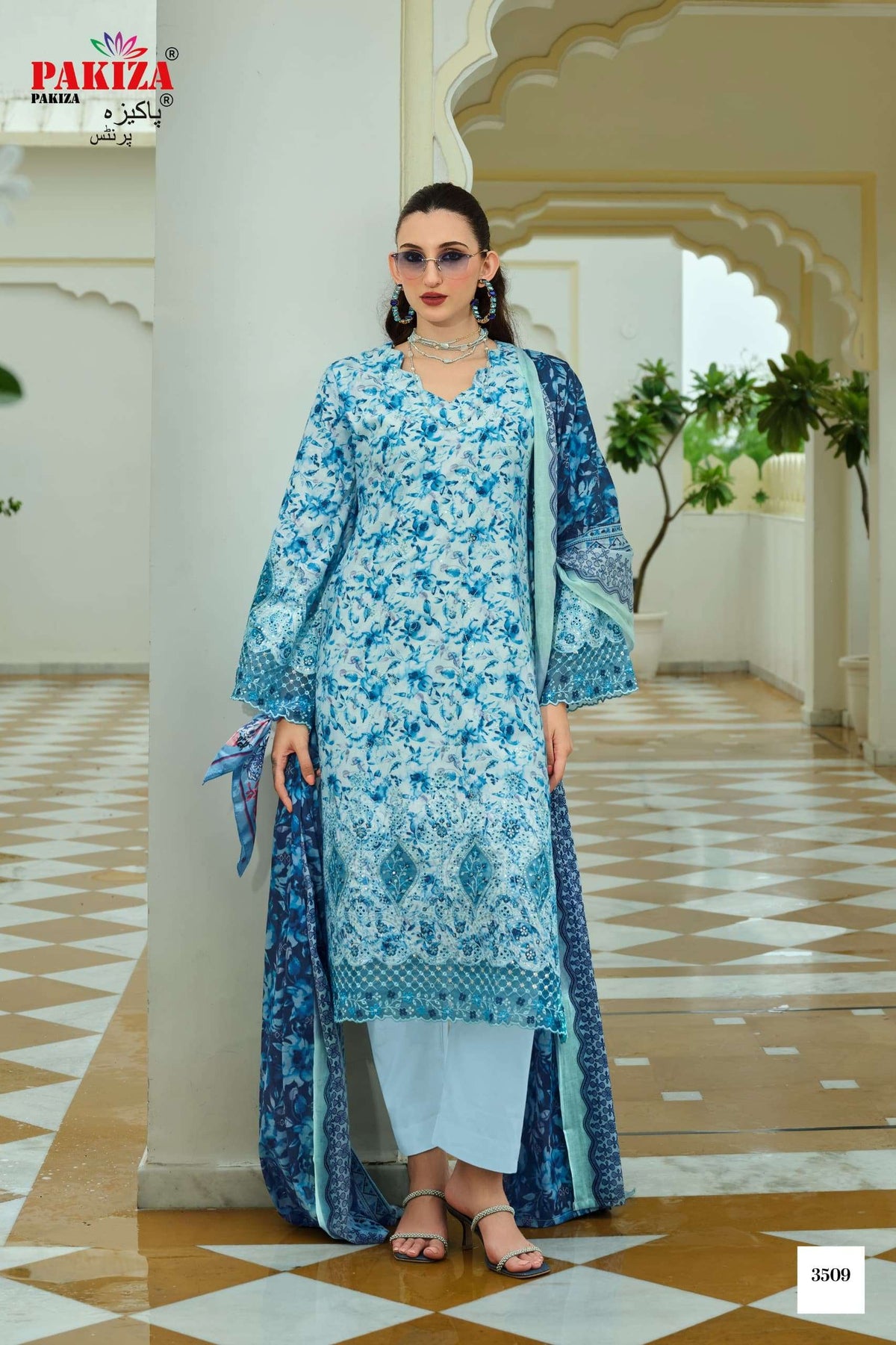 PAKIZA GULBAHAAR VOL-35 Pure Lawn Chikankari Embroidered Dress Material