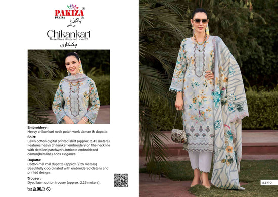 Pakiza Prints Chikankari Vol 27 Lawn Cotton Pakistani Suit