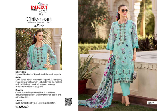 Pakiza Prints Chikankari Vol 27 Lawn Cotton Pakistani Suit