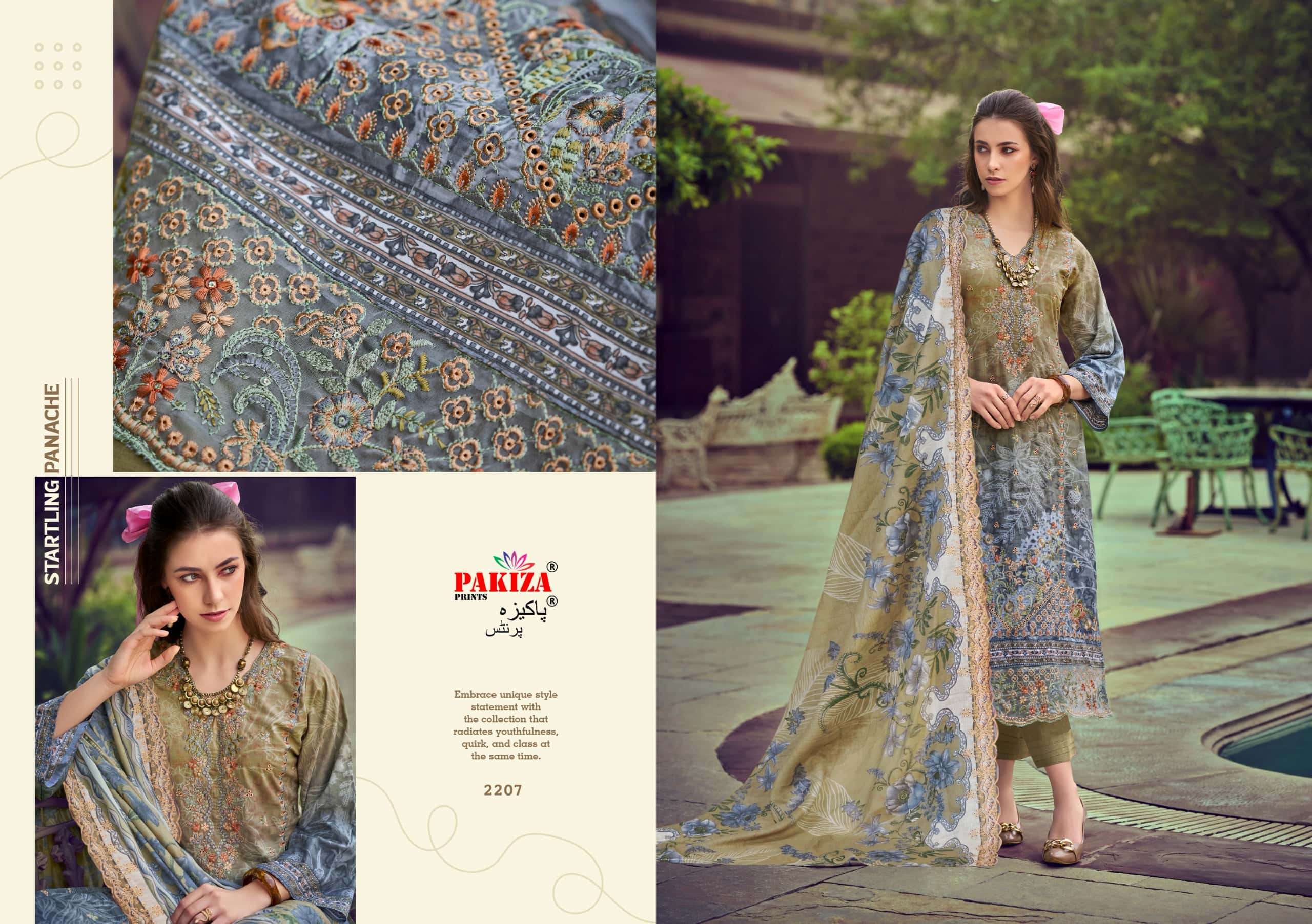 Pakiza Prints Farah Vol 22 Lawn Chikankari Unstitched Pakistani Suit