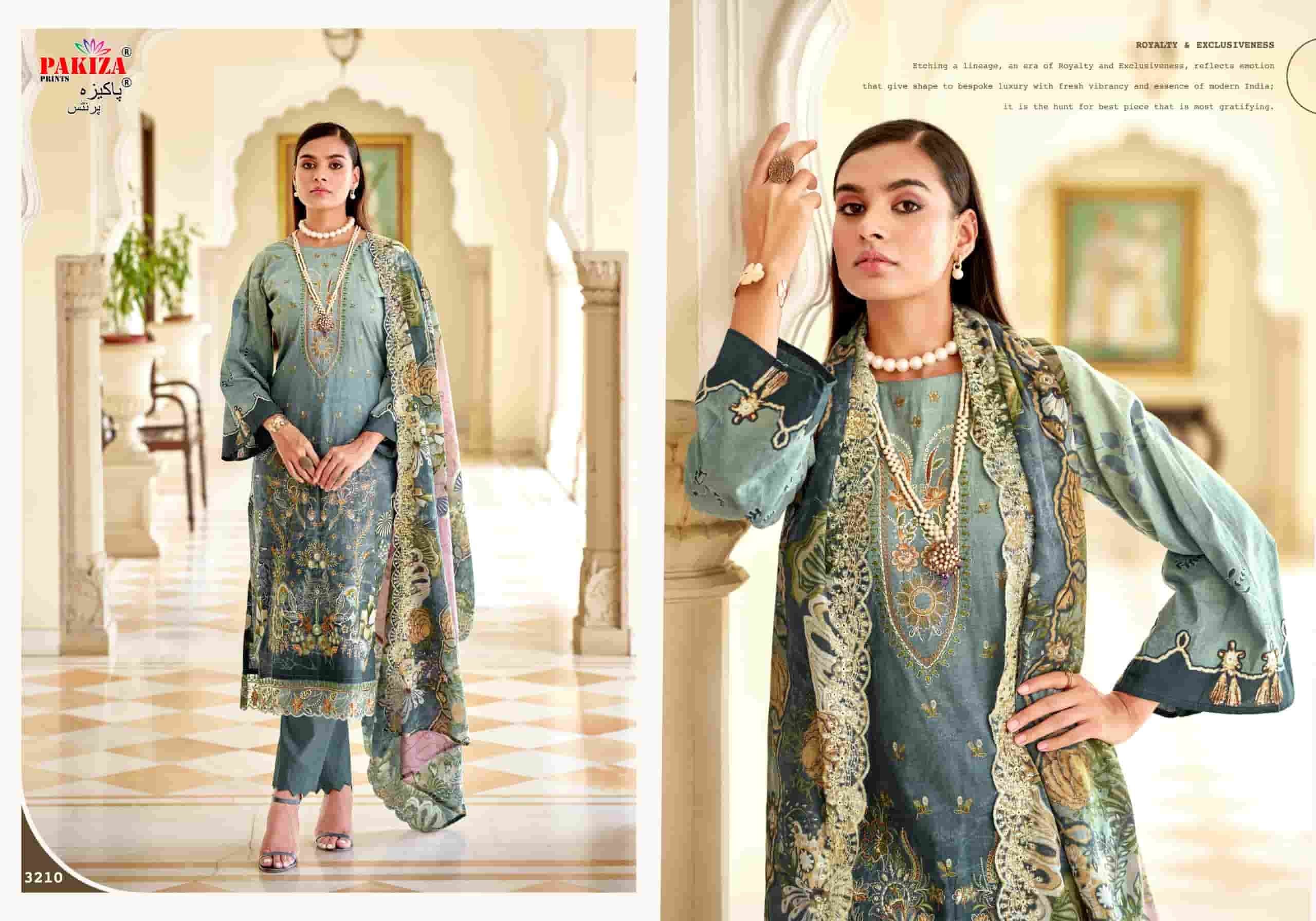 Pakiza Prints Farah Vol 32 Lawn Chikakari Dress Material