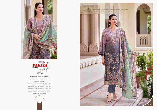 Pakiza Prints Farah Vol 32 Lawn Chikakari Dress Material