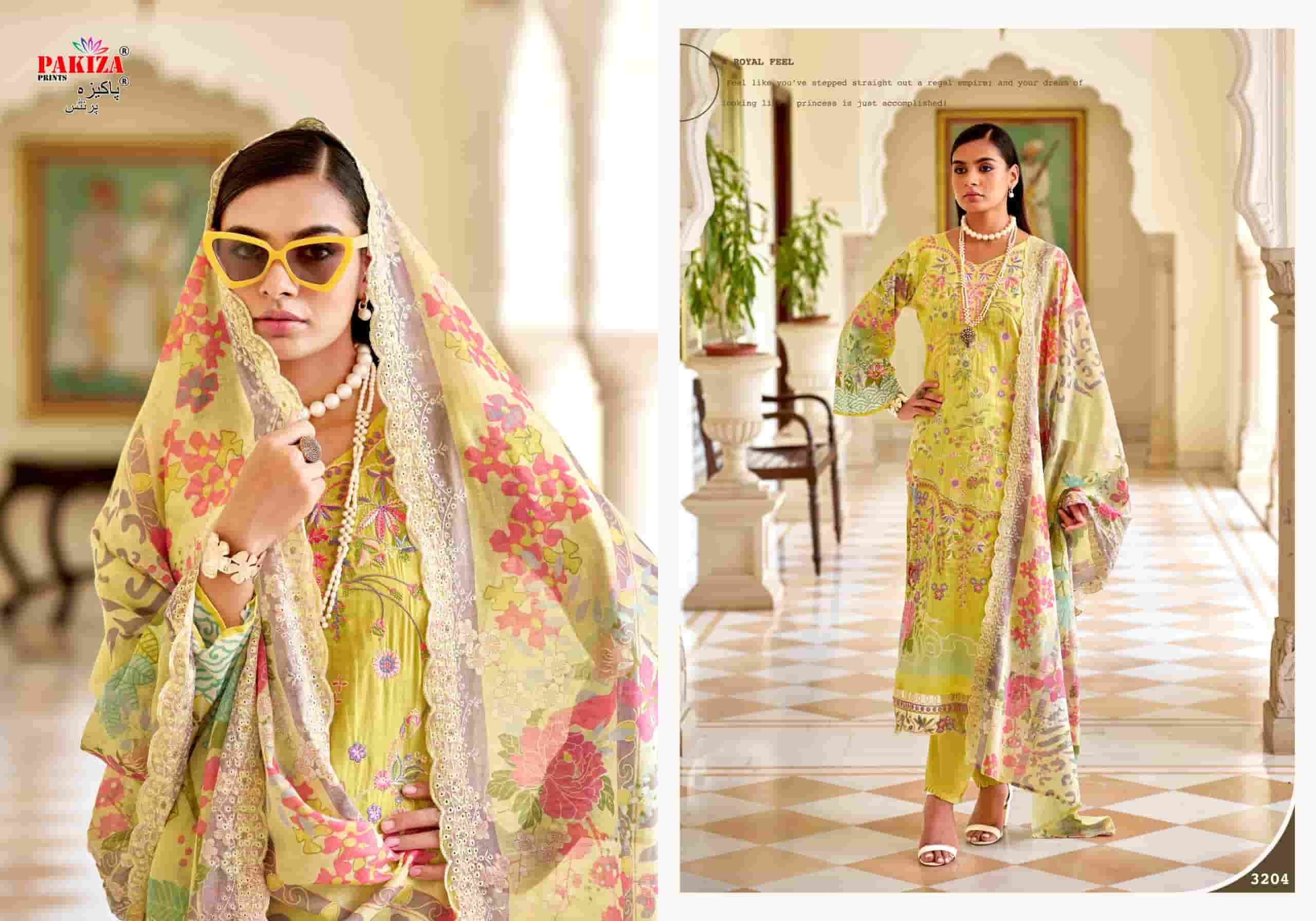 Pakiza Prints Farah Vol 32 Lawn Chikakari Dress Material