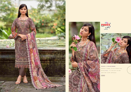 Pakiza Prints Farah Vol 32 Lawn Chikakari Dress Material