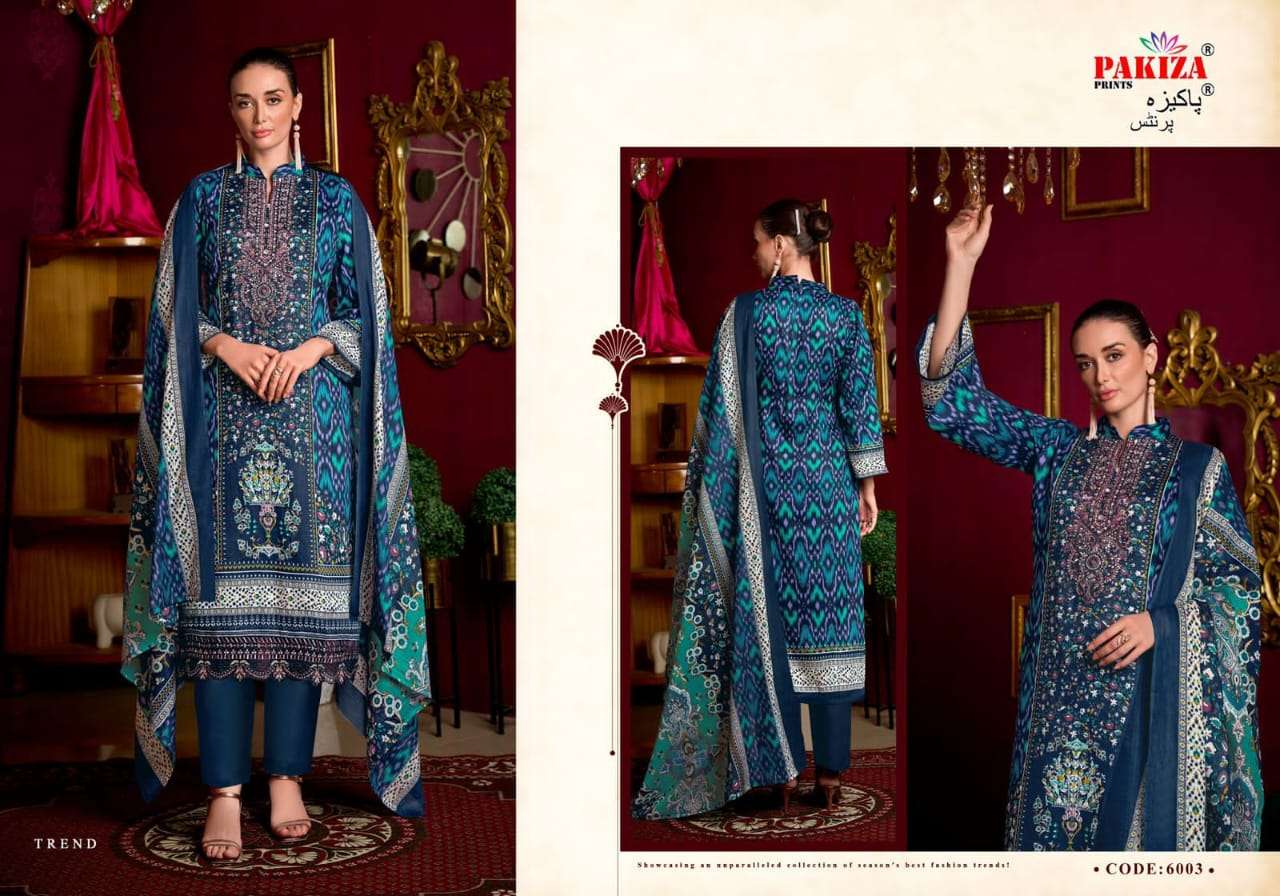 Pakiza Prints Farmaish Vol 6 Jam Satin Embroidered Dress Material - Amrah Wholesale