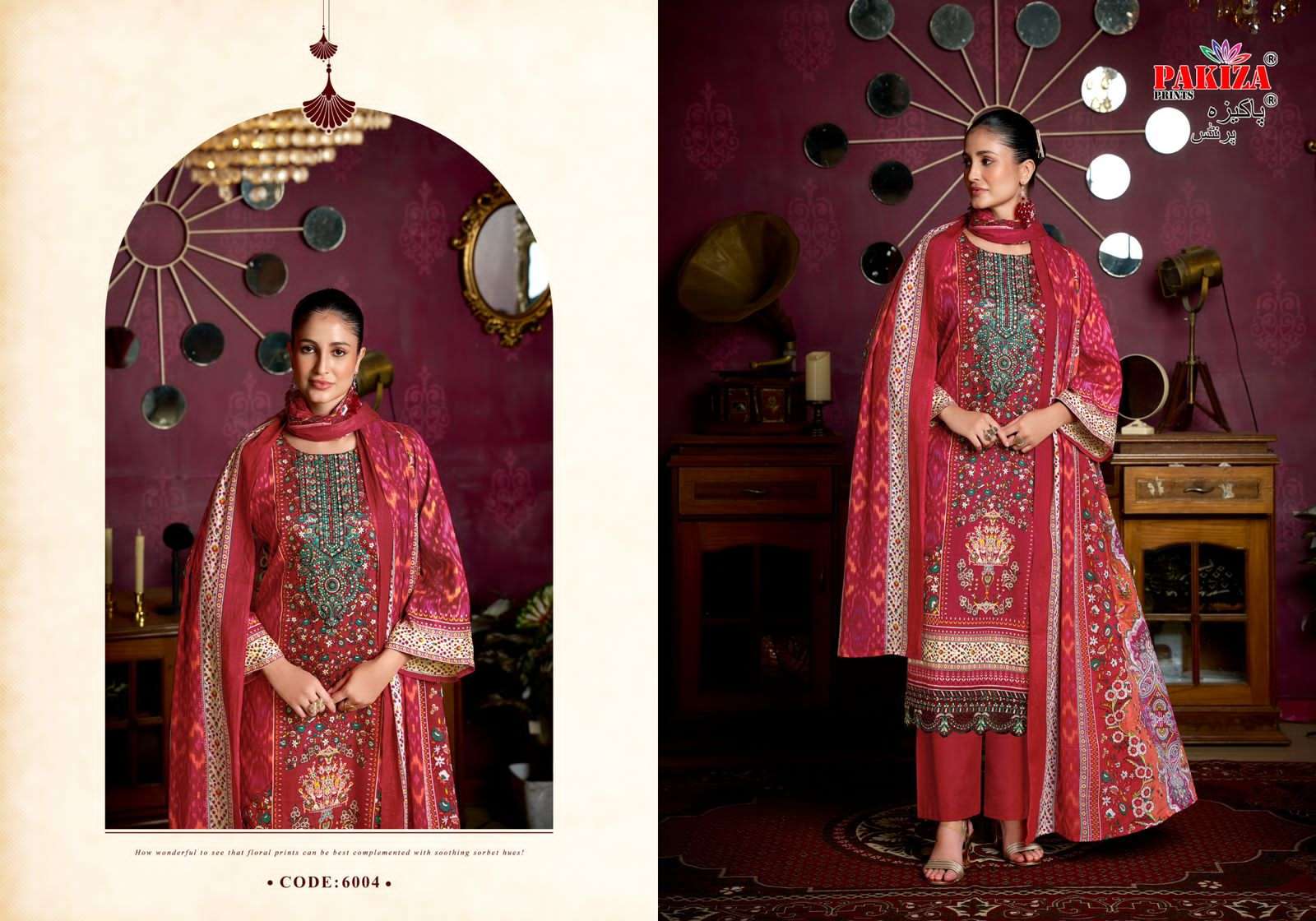 Pakiza Prints Farmaish Vol 6 Jam Satin Embroidered Dress Material - Amrah Wholesale