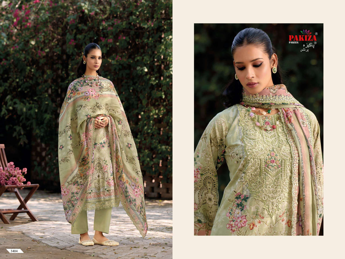 Pakiza Prints Hania Hiba Vol-34 01 To 010 Lawn Printed Dress Material