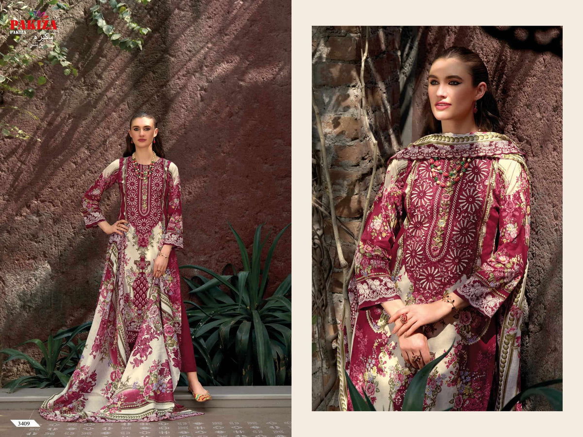 Pakiza Prints Hania Hiba Vol-34 01 To 010 Lawn Printed Dress Material