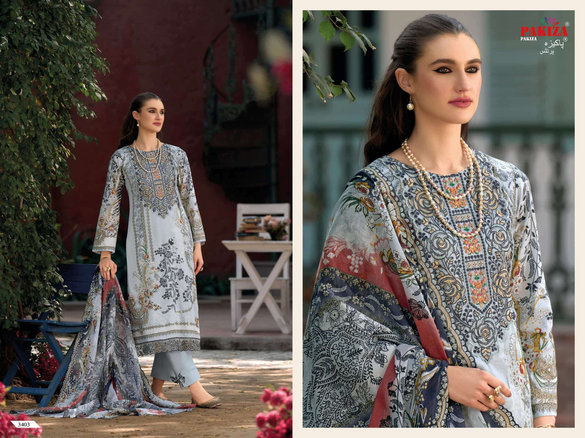 Pakiza Prints Hania Hiba Vol-34 01 To 010 Lawn Printed Dress Material