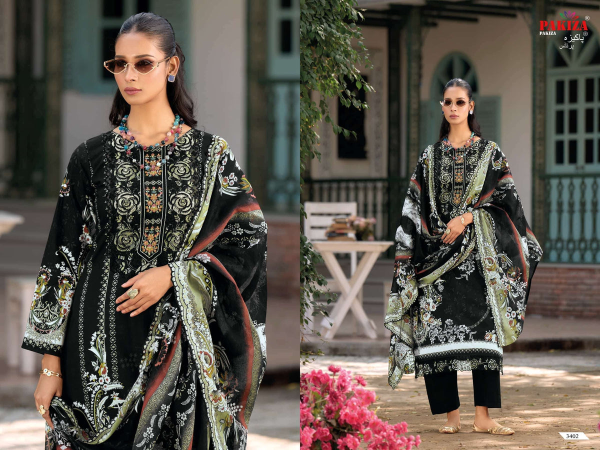Pakiza Prints Hania Hiba Vol-34 01 To 010 Lawn Printed Dress Material