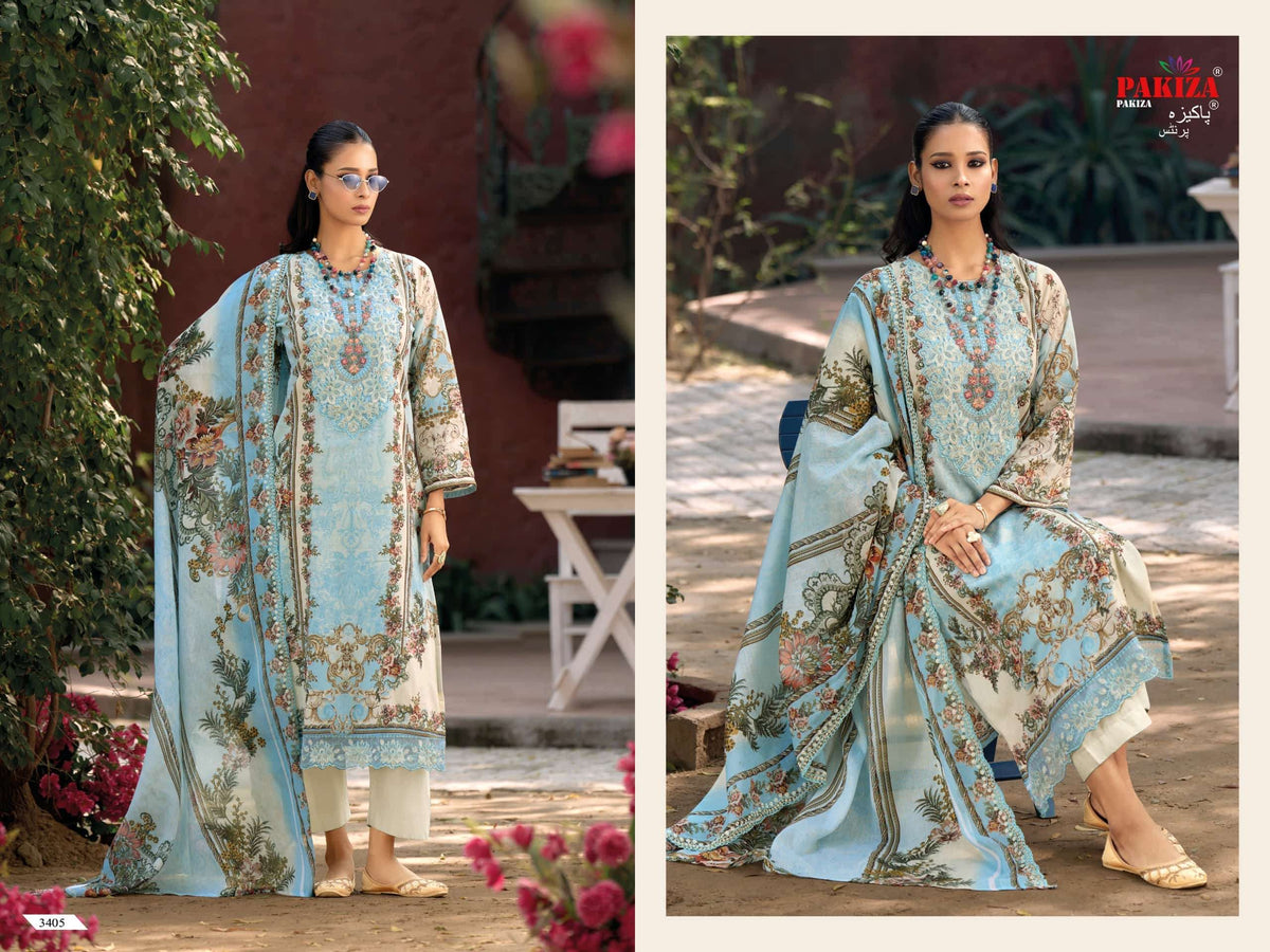 Pakiza Prints Hania Hiba Vol-34 01 To 010 Lawn Printed Dress Material