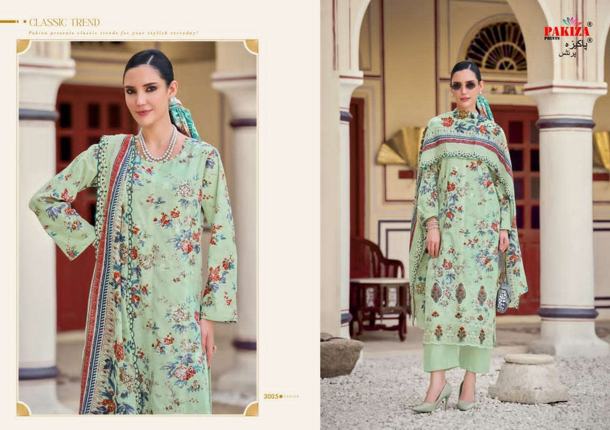 Pakiza Prints Haya Vol 30 Kashmiri Style Lawn Cotton Suit - Amrah Wholesale
