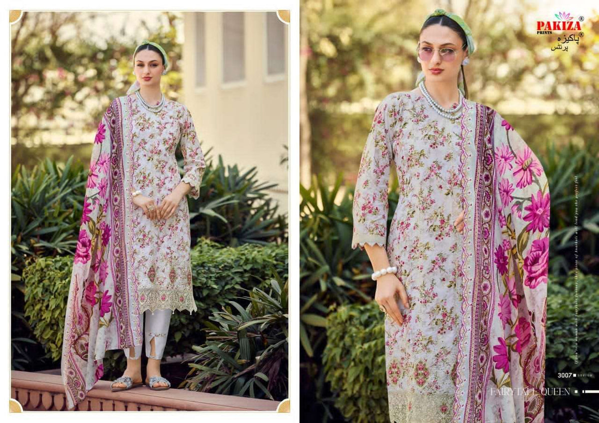Pakiza Prints Haya Vol 30 Kashmiri Style Lawn Cotton Suit - Amrah Wholesale