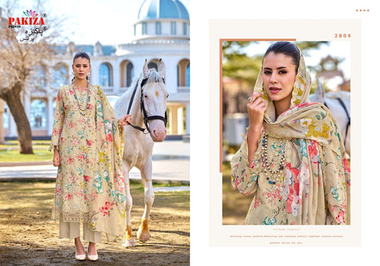 Pakiza Prints Humdum Vol 28 Lawn Cotton Embroidered Dress Material