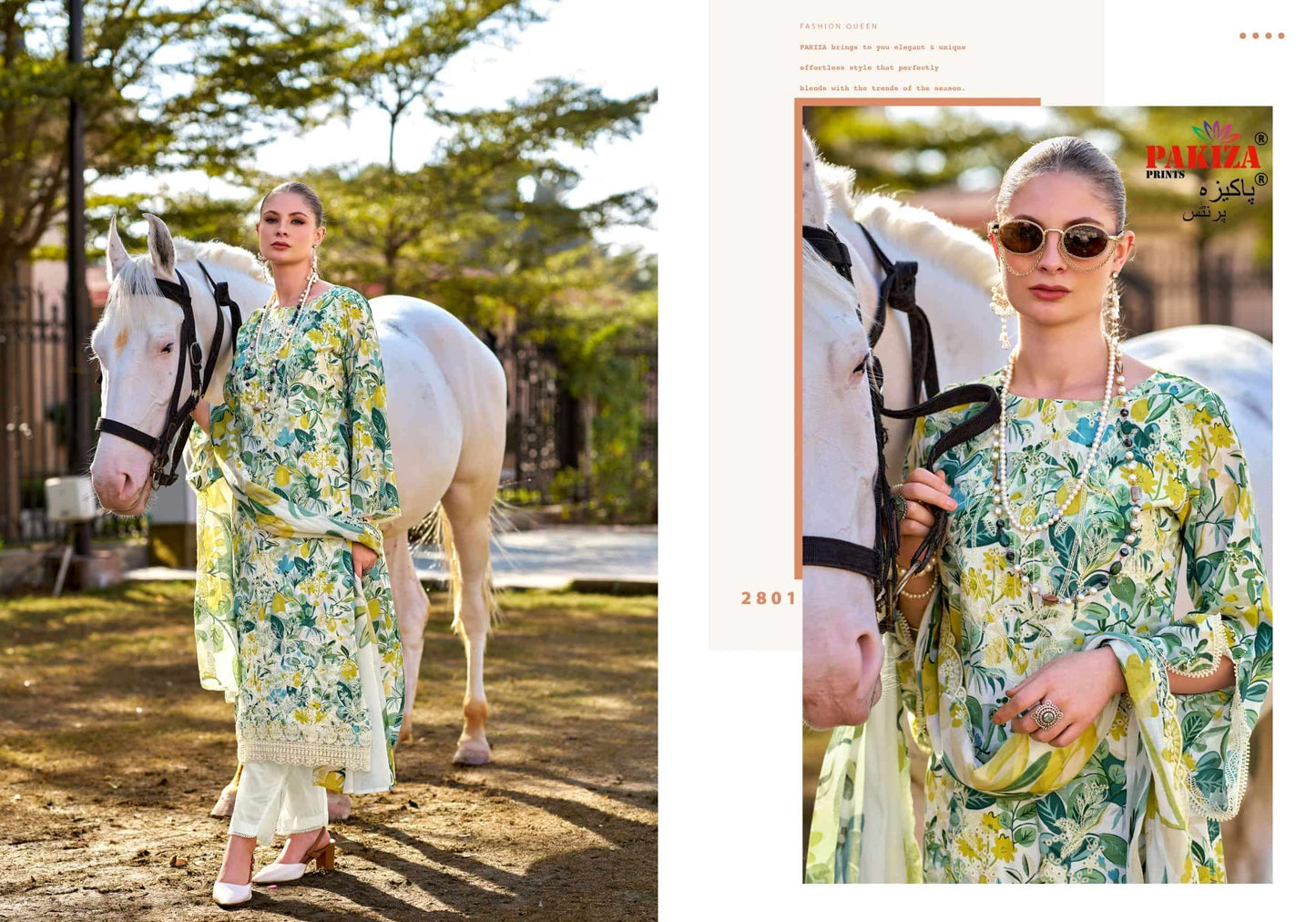 Pakiza Prints Humdum Vol 28 Lawn Cotton Embroidered Dress Material